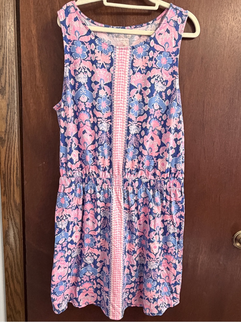 ~Lilly Pulitzer~ Women’s Pink and Purple Floral Casual Dress (XL)